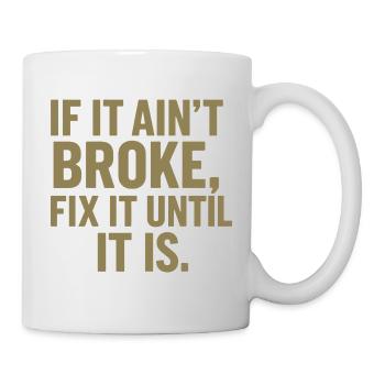Handyman Sayings for DIY Mechanic Table - Mug - white - Right