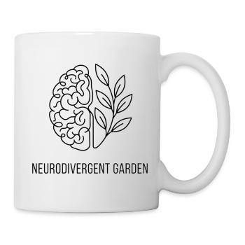 Neurodivergent Garden Brain Leaf Line Art - Mug - white - Right