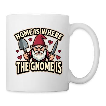 Böser Gnom, Dunkler Gnom, Goth-gnom, Lustiger Gnom - Tasse - Weiß - Rechts