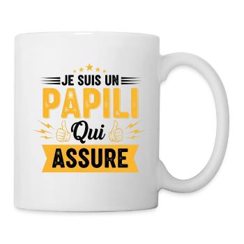 Papili, die für lustigen Humor sorgt – Party der Opa - Tasse - Weiß - Rechts
