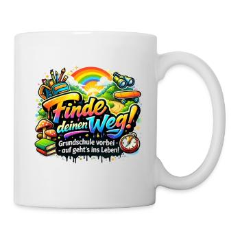 Finde deinen Weg – Grundschule - Tasse - Weiß - Rechts