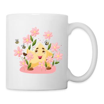 Twinki l'étoile et les fleurs - Mug blanc - blanc - Droite