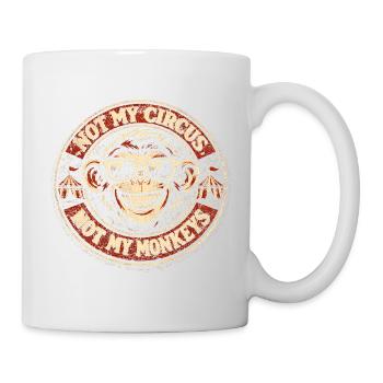 Pas mon cirque, pas mes singes - Mug blanc - blanc - Droite