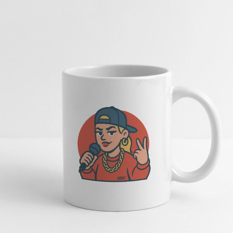 Rap-Diva mit Mikrofon Tasse