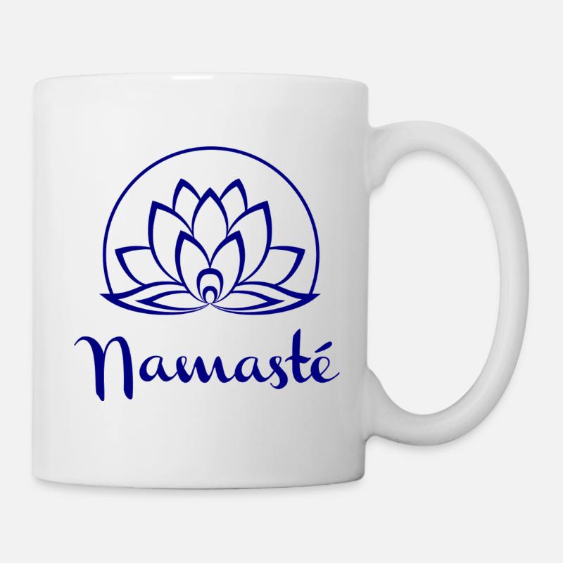Namasté Lotus Mandala - Mug blanc - blanc