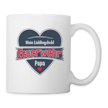 Papa pompier : mon cadeau de héros préféré - Mug blanc - blanc - Droite