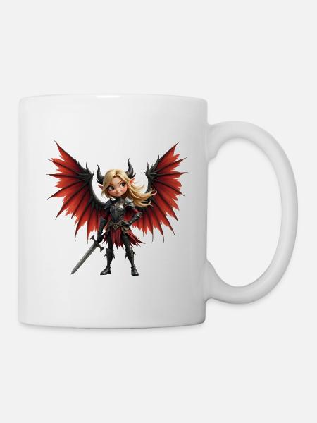 Rotflügeliger Krieger - Tasse - Weiß