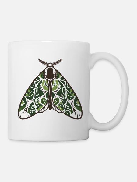 Üppige Blattflügelmotte - Tasse - Weiß