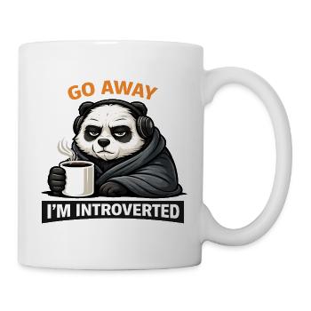 Introvertierter Panda Kaffee-Tee - Tasse - Weiß - Rechts
