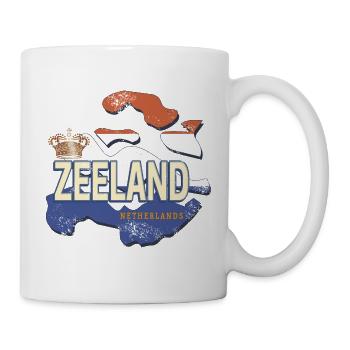 Zeeland Niederlande mit Landkarte Holland Souvenir - Tasse - Weiß - Rechts