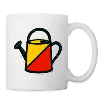 Two-tone Modern Horticulture Graphic Watering Can - Mug - white - Right
