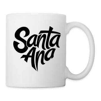 Santa Ana, California Heart Typo - Mug - white - Right