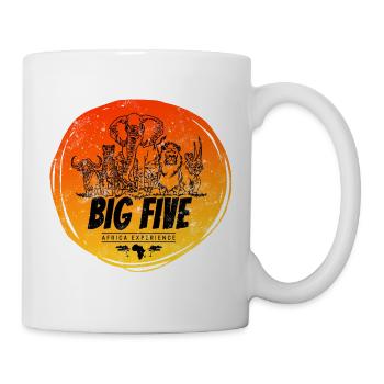 Big Five of Africa Safari Vintage Souvenir - Mug - white - Right
