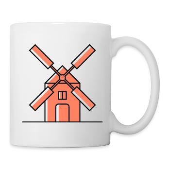 Icône du moulin à vent - Mug blanc - blanc - Droite