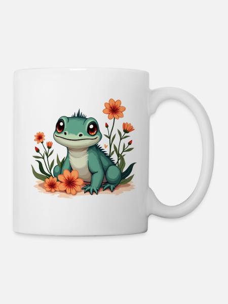 Leguan - Tasse - Weiß