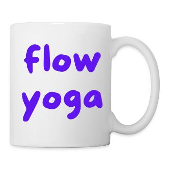 Flow Yoga Hand Lettering Purple - Mug - white - Right