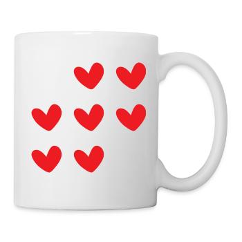 I Love You Hearts Typography Graphic - Tasse - Weiß - Rechts