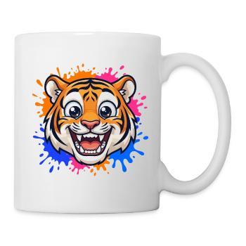 Laughing Tiger Splash of Color - Mug - white - Right