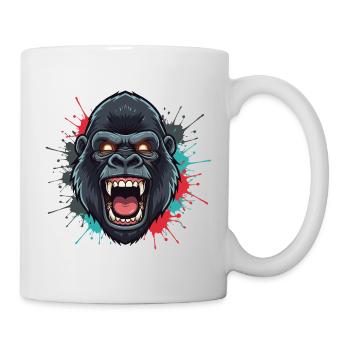 Ape Roar Farbexplosion - Tasse - Weiß - Rechts
