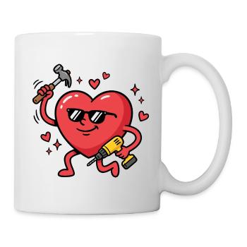 Drôle de vœux de Saint-Valentin pour les hommes : menuisiers, - Mug blanc - blanc - Droite