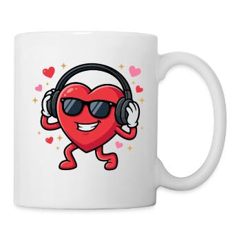 Musique de la Saint-Valentin, musique drôle, Saint-Valentin - Mug blanc - blanc - Droite