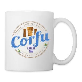 Korfu Ionische Inseln Griechenland Souvenir - Tasse - Weiß - Rechts