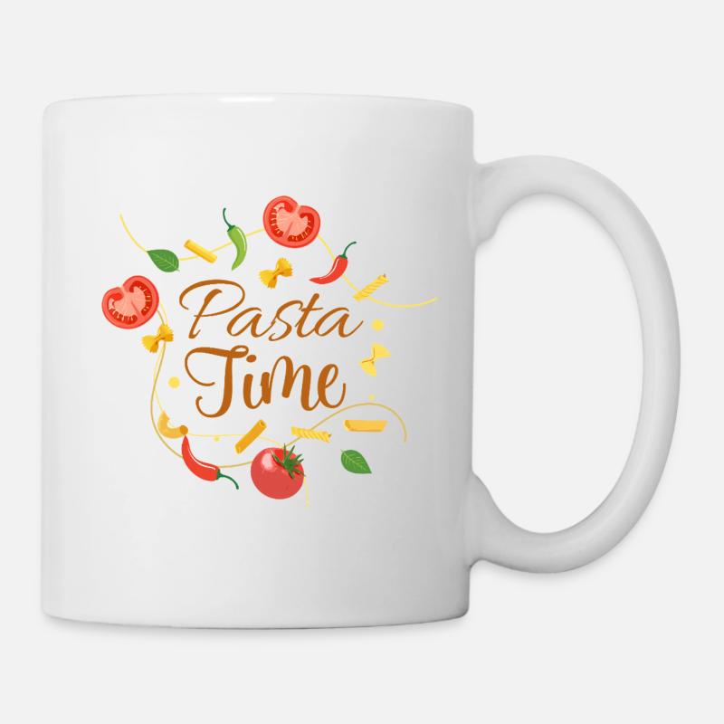 Temps des pâtes – Drôle de cuisine italienne et d’amateurs de pâtes Desi - Mug blanc - blanc