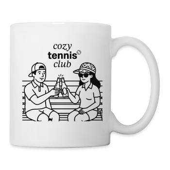 Club de tennis chaleureux, chemise stylée pour fan de tennis - Mug blanc - blanc - Droite