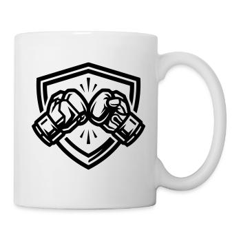 Boxhandschuhe Wappen - Tasse - Weiß - Rechts