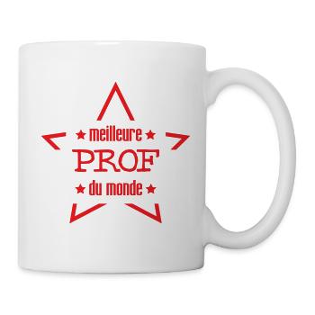 Étoile Meilleur Professeur du Monde Graphisme  - Mug blanc - blanc - Droite