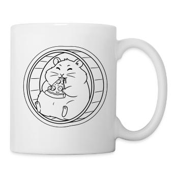 Plan de pizza Hamster Balanced Bike - Mug blanc - blanc - Droite