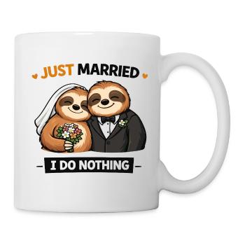 Mariage de paresseux tout juste mariés - Mug blanc - blanc - Droite
