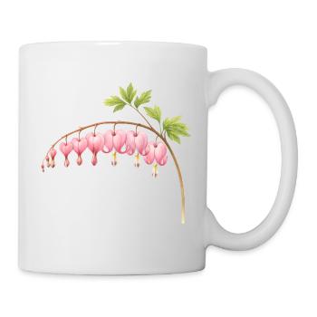Bleeding Heart Pink Spring Flower - Mug - white - Right