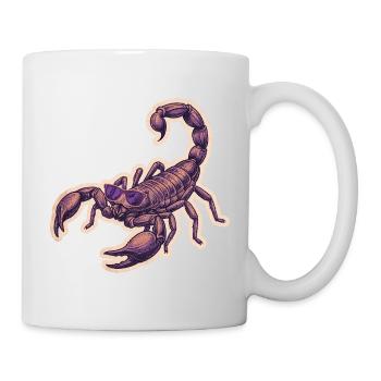 Scorpion cool avec des lunettes de soleil - Mug blanc - blanc - Droite