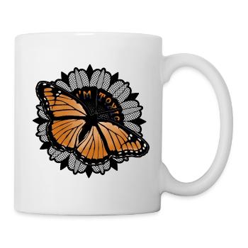 Toxic Beauty – Monarch Butterfly Art  - Mug - white - Right