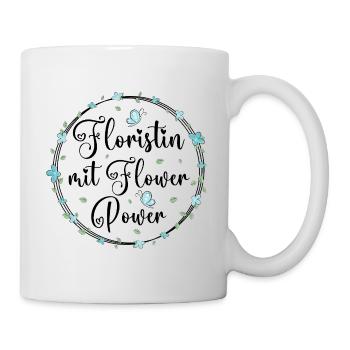 Floristin mit Flower Power - Tasse - Weiß - Rechts