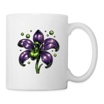 Botanique de la Fleur d’Orchidée Pourpre - Mug blanc - blanc - Droite
