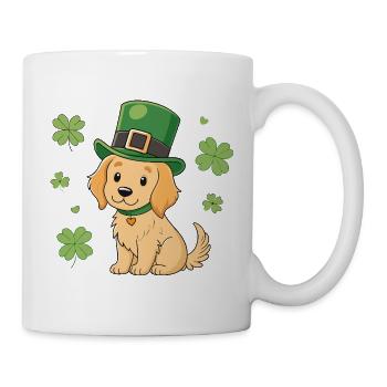 Chien Labrador Mignon St Patrick Chapeau Vert - Mug blanc - blanc - Droite