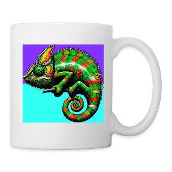 caméléon - Mug blanc - blanc - Droite