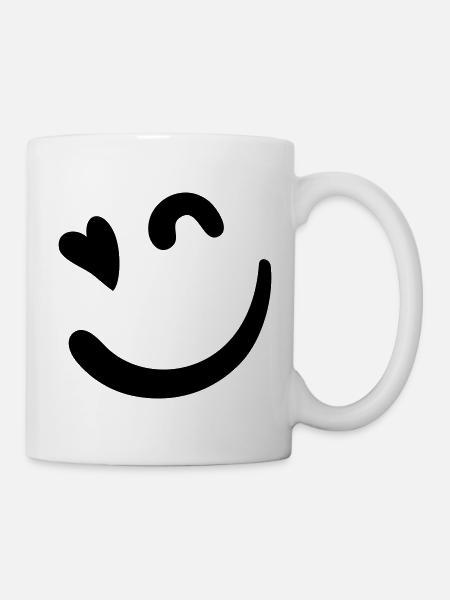 Logo Beacon – Vert néon - Mug blanc - blanc