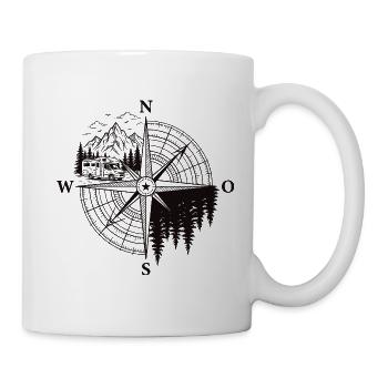 Motorhome camping shirt for road trip fans - Mug - white - Right