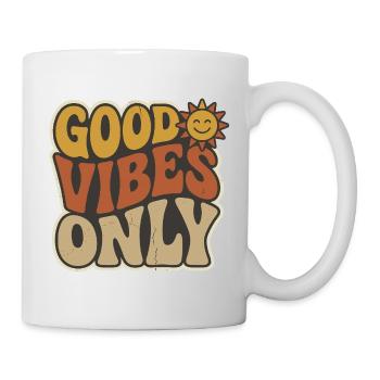  Retro 70s Smiling Sun | Vintage Aesthetic Typogra - Mug - white - Right