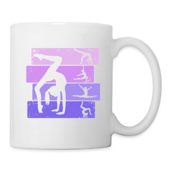 Gymnaste Fille Gymnastique Acrobatie - Mug blanc - blanc - Droite