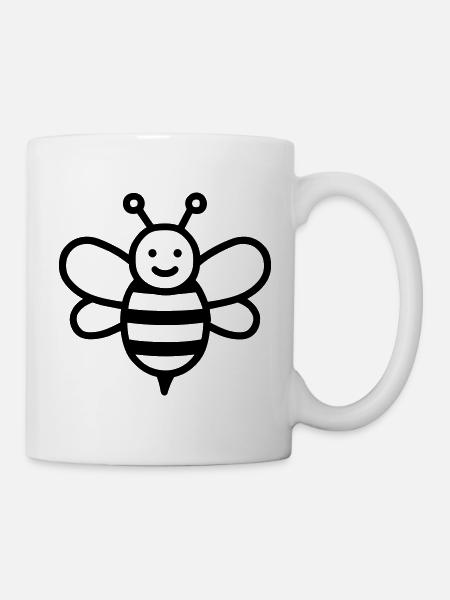 Biene - Tasse - Weiß