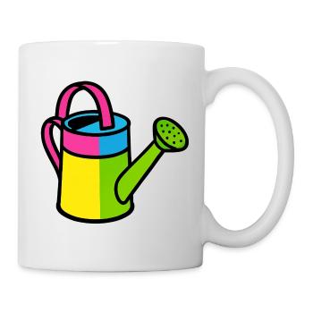 Gießkanne Pop-Art-farbenes Gartenwerkzeug - Tasse - Weiß - Rechts