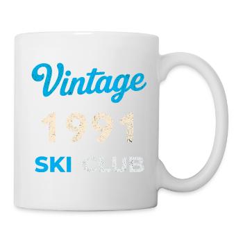 Vintage 1991 – Ski Club Retro Birth Year Gift - Mug - white - Right