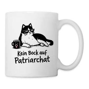Kein Bock auf Patriarchat Katze Design - Tasse - Weiß - Rechts