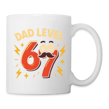 Dad Level 67 Six Seven Meme Father Dad Humor - Mug - white - Right