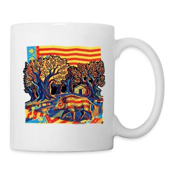 Hunter Olives Flag Valencia Wild Boar - Mug - white - Right