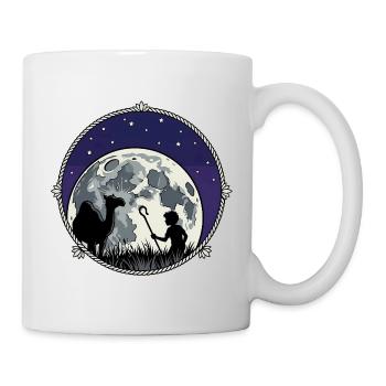 Moonlit Night Shepherd and Camel - Mug - white - Right